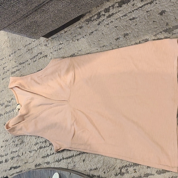 We the Free  V-Neck Tank Top - Size Small - Stretch Cotton, Peach, Light Blush - Picture 2 of 7
